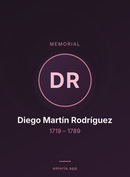 Memorial portrait of Diego Martín Rodríguez