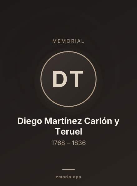 Memorial portrait of Diego Martínez Carlón y Teruel