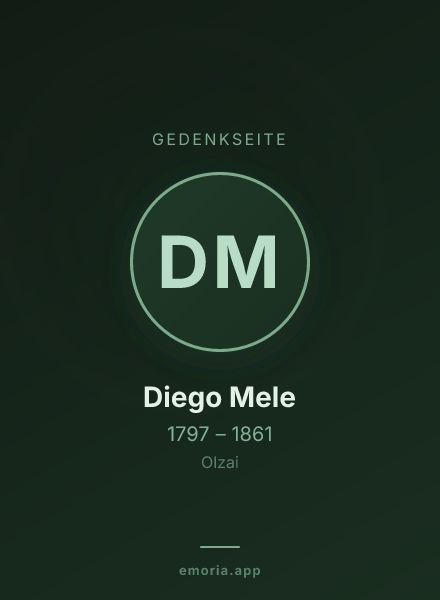 Gedenkportrait von Diego Mele