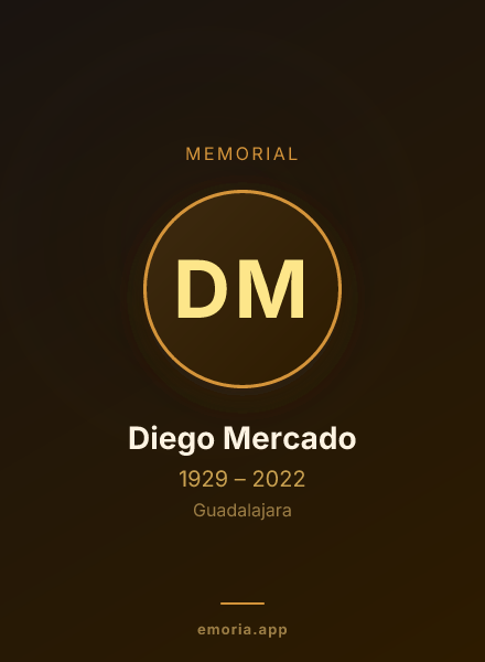 Memorial portrait of Diego Mercado