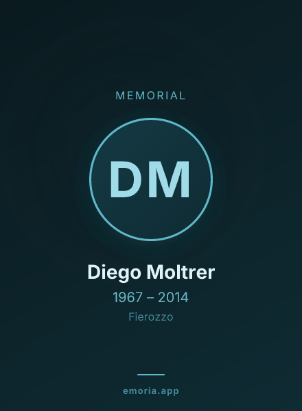 Memorial portrait of Diego Moltrer