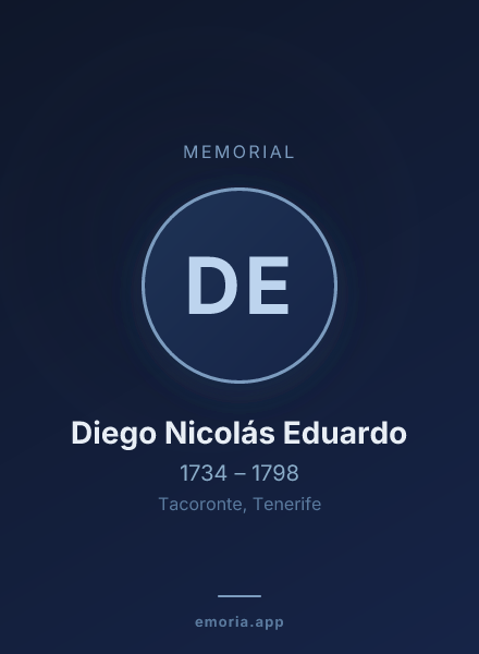 Memorial portrait of Diego Nicolás Eduardo