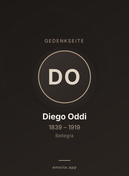 Gedenkportrait von Diego Oddi
