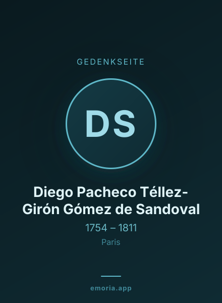 Gedenkportrait von Diego Pacheco Téllez-Girón Gómez de Sandoval