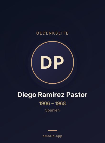Gedenkportrait von Diego Ramírez Pastor