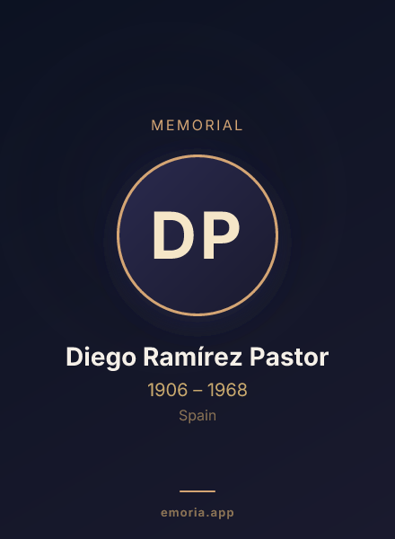 Memorial portrait of Diego Ramírez Pastor