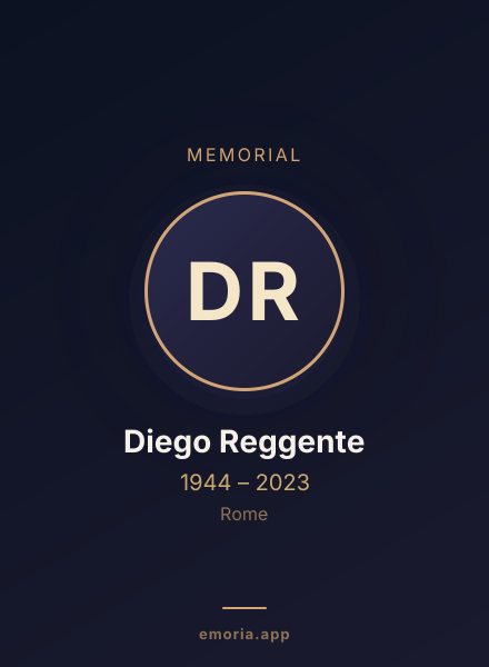 Memorial portrait of Diego Reggente