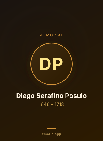 Memorial portrait of Diego Serafino Posulo