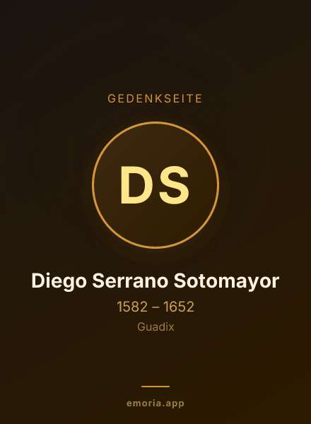 Gedenkportrait von Diego Serrano Sotomayor