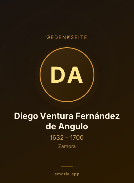 Gedenkportrait von Diego Ventura Fernández de Angulo