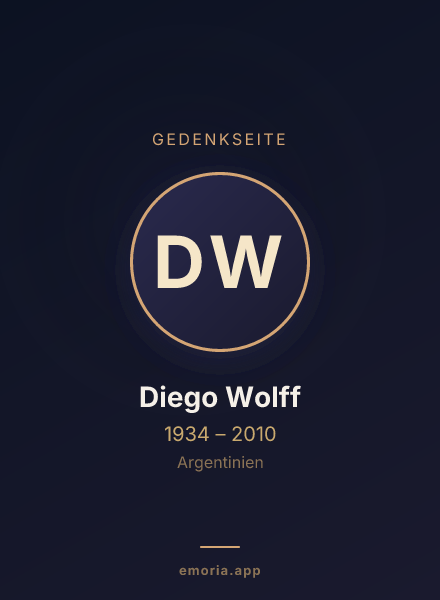 Gedenkportrait von Diego Wolff