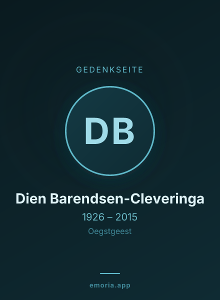 Gedenkportrait von Dien Barendsen-Cleveringa