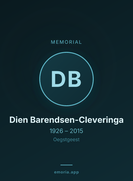 Memorial portrait of Dien Barendsen-Cleveringa