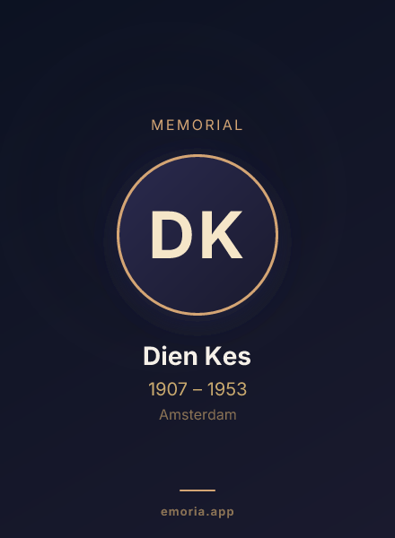 Memorial portrait of Dien Kes