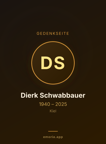 Gedenkportrait von Dierk Schwabbauer