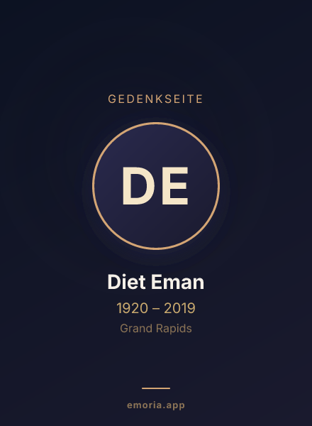 Gedenkportrait von Diet Eman