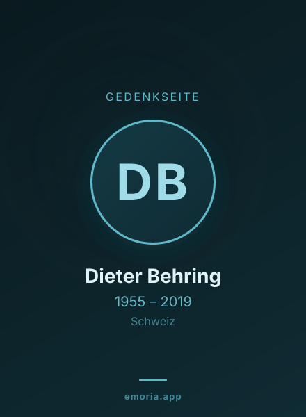 Gedenkportrait von Dieter Behring