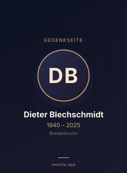 Gedenkportrait von Dieter Blechschmidt