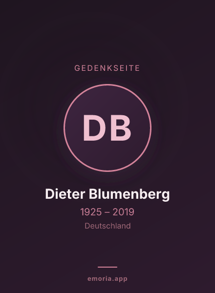 Gedenkportrait von Dieter Blumenberg