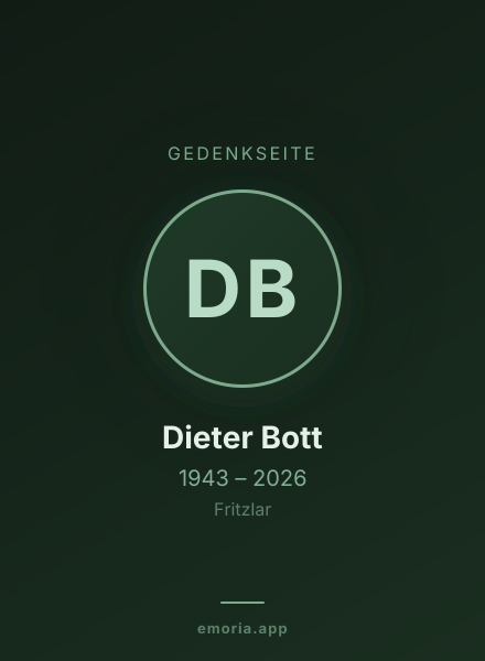 Gedenkportrait von Dieter Bott