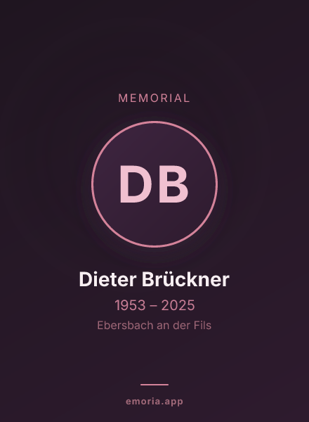 Memorial portrait of Dieter Brückner