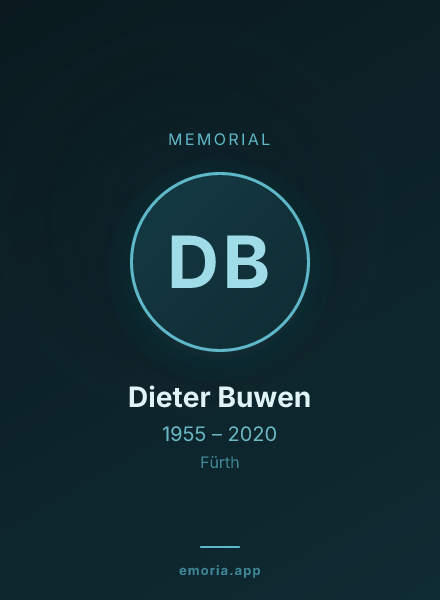 Memorial portrait of Dieter Buwen