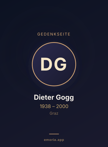 Gedenkportrait von Dieter Gogg