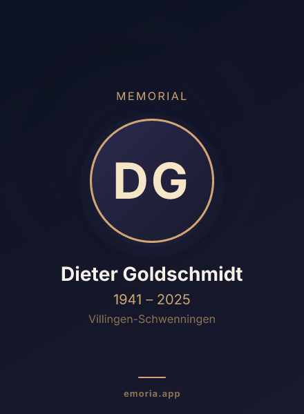 Memorial portrait of Dieter Goldschmidt