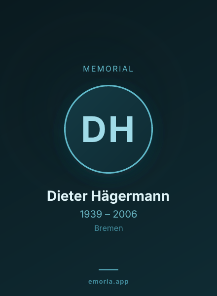 Memorial portrait of Dieter Hägermann