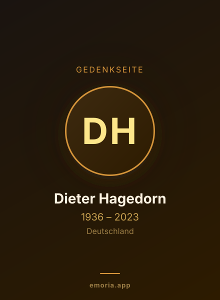 Gedenkportrait von Dieter Hagedorn