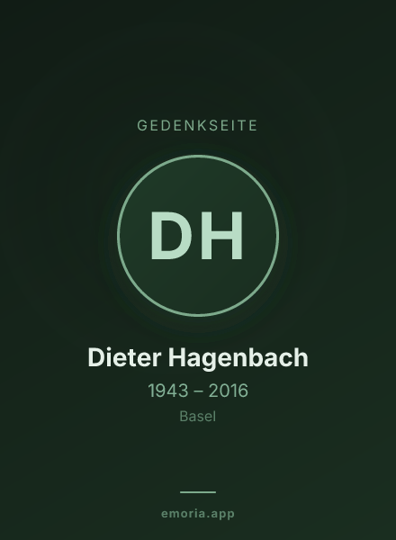 Gedenkportrait von Dieter Hagenbach