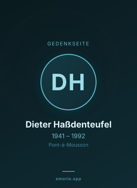 Gedenkportrait von Dieter Haßdenteufel
