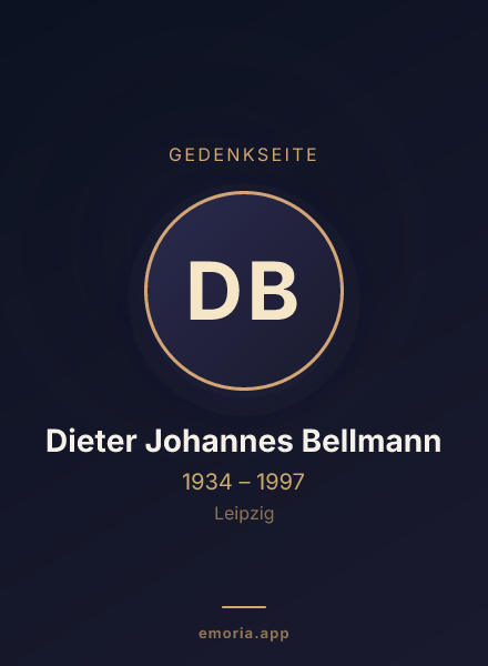 Gedenkportrait von Dieter Johannes Bellmann