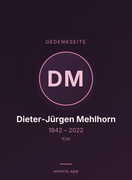 Gedenkportrait von Dieter-Jürgen Mehlhorn