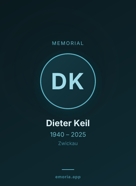 Memorial portrait of Dieter Keil
