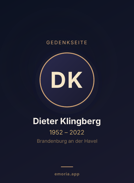 Gedenkportrait von Dieter Klingberg