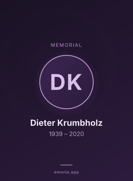 Memorial portrait of Dieter Krumbholz