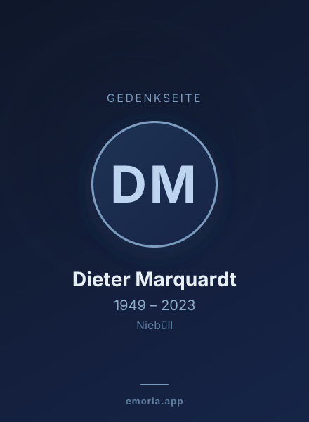 Gedenkportrait von Dieter Marquardt