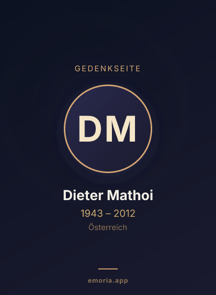 Gedenkportrait von Dieter Mathoi