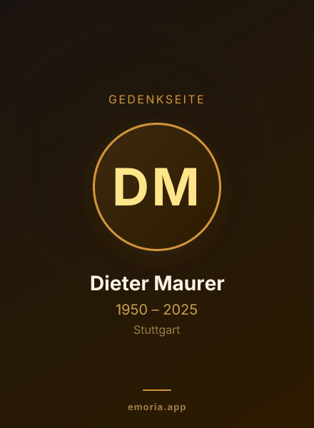 Gedenkportrait von Dieter Maurer