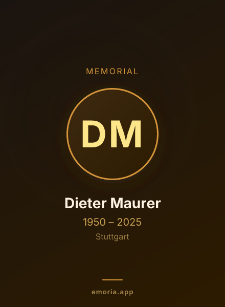 Memorial portrait of Dieter Maurer