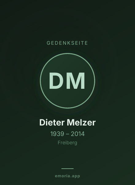 Gedenkportrait von Dieter Melzer