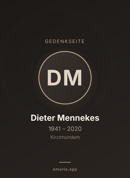 Gedenkportrait von Dieter Mennekes