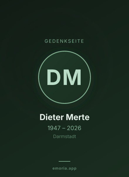 Gedenkportrait von Dieter Merte