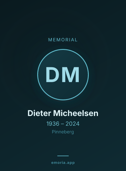 Memorial portrait of Dieter Micheelsen