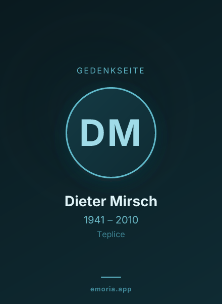 Gedenkportrait von Dieter Mirsch