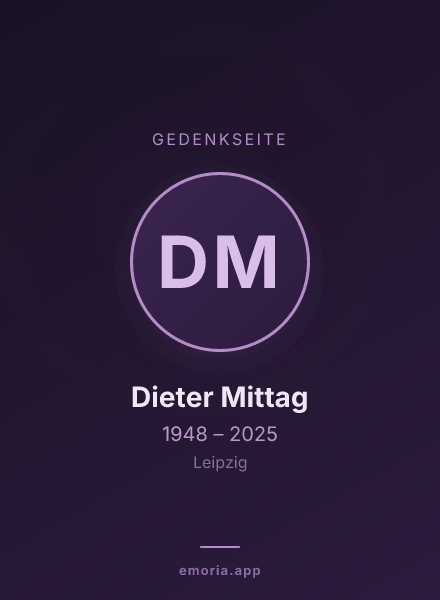 Gedenkportrait von Dieter Mittag