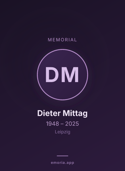 Memorial portrait of Dieter Mittag