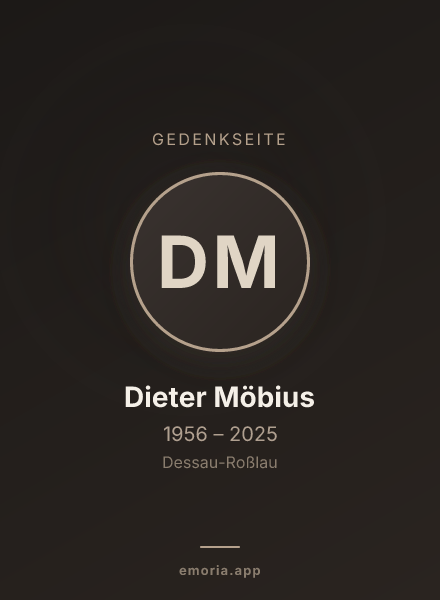 Gedenkportrait von Dieter Möbius