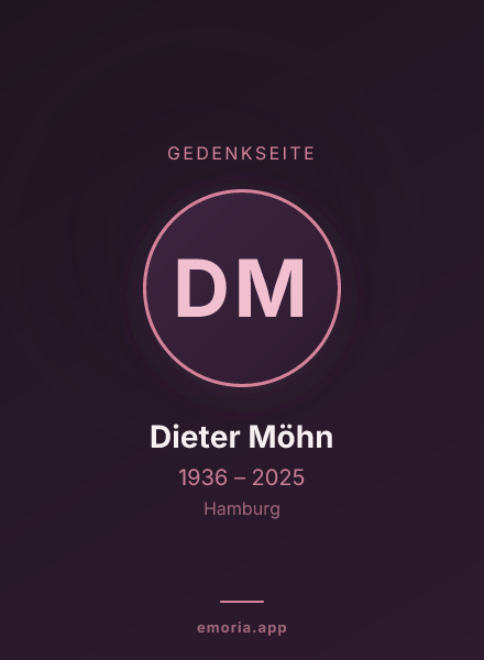 Gedenkportrait von Dieter Möhn
